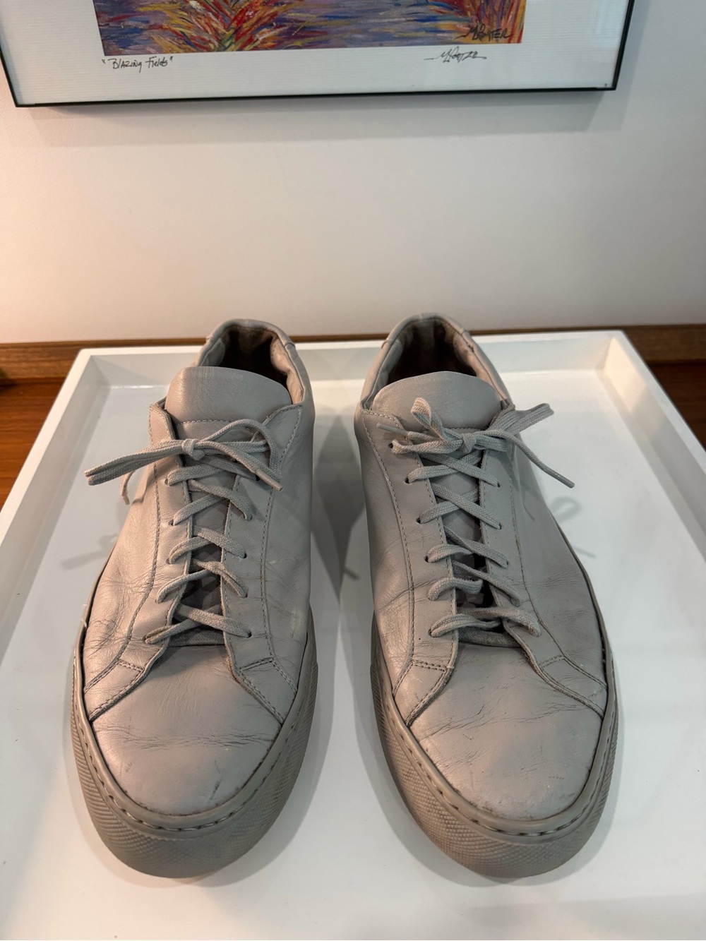 Common Projects Low-Top Sneakers in Light Gray
